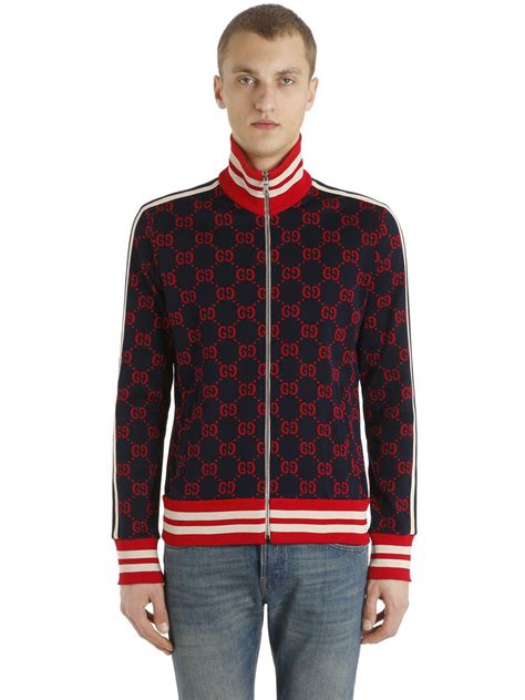 gucci track suit men's|gucci gg jacquard tracksuit.